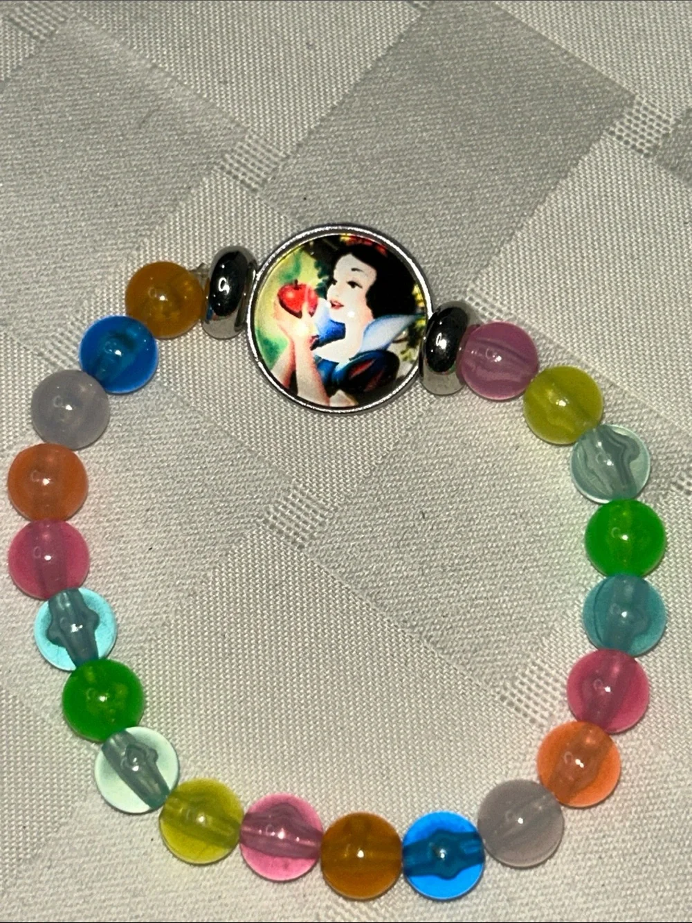 Snow White and Belle  Bead Stretch Bracelets — Multicolor